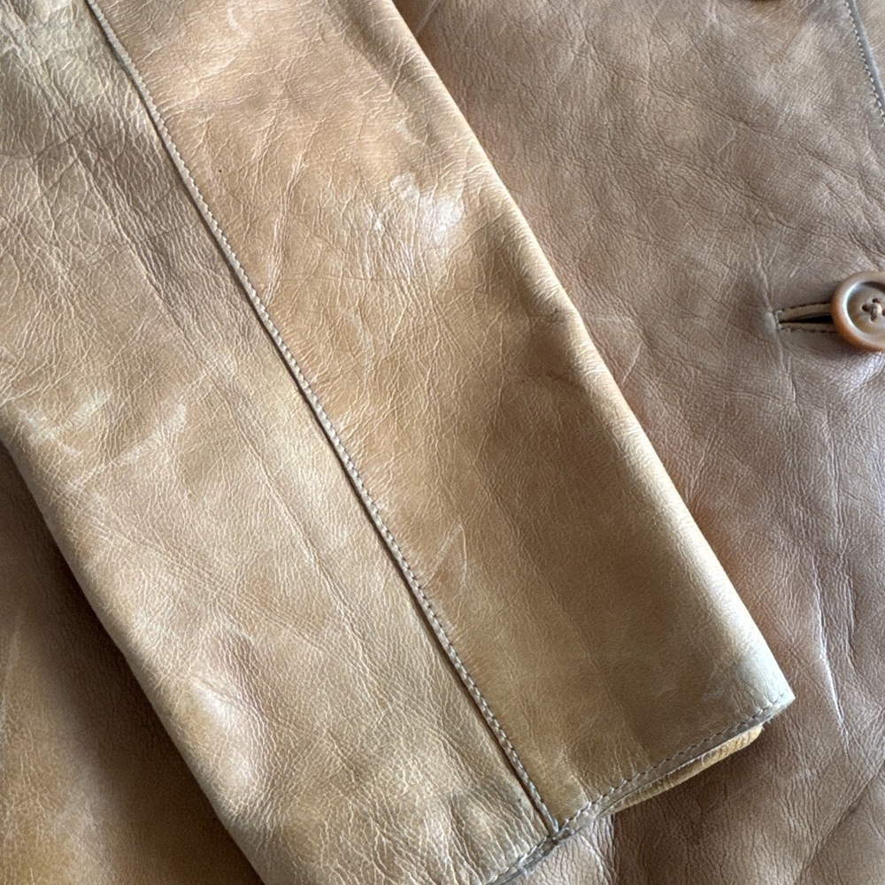 Mossimo Leather Jacket Light Beige - Picture 11 of 11